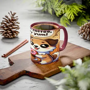 Cute Dog Coffee Mug - Much Coffee, Very Yum! Perfect for Pet Lovers, Gift for Dog Owners, Animal Lovers' Gift, Kitchen Decor, Funny Mug