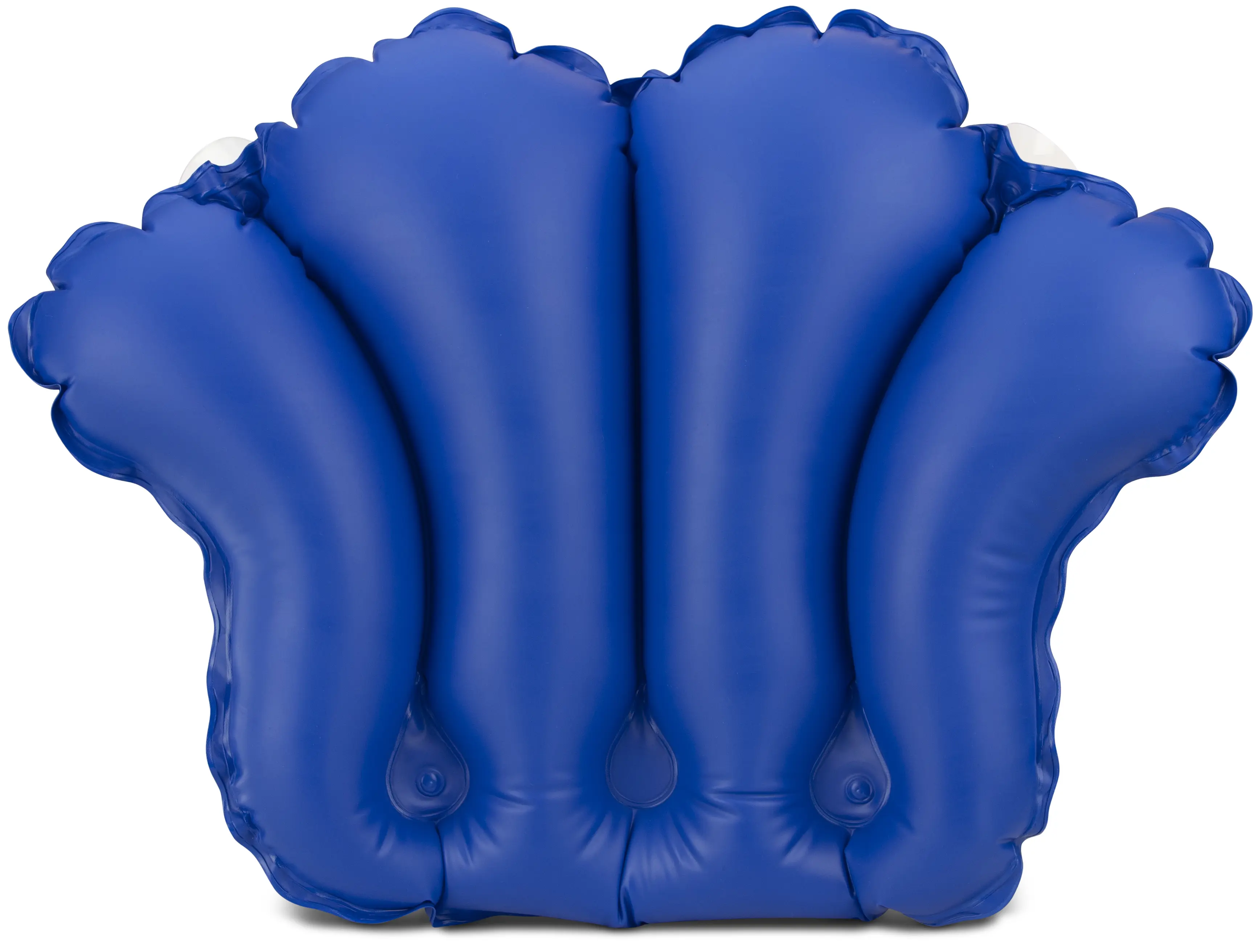 Deluxe Comfort Inflatable Vinyl Bath Pillow- Easily Inflatable with Secure Suction Cups - Hot Tub and Jacuzzi Safe - Bath Pillow, Blue
