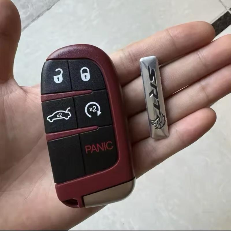 Replacement Key Fob Cover Case fit for 2016 2017 2018 2019 2020 Dodge Charger Challenger Jeep Grand Cherokee Compass Cherokee Renegade Patriot Grand Comander Keyless Entry Remote Key Fob Shell