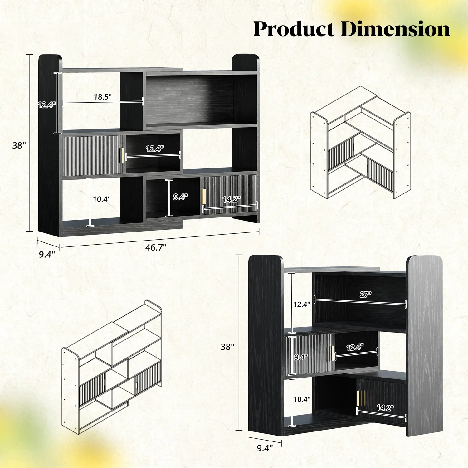 Black 4-Tier S