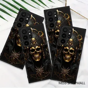 BL Skeleton Design Case for Samsung Galaxy S25, S25 Plus, S25 Ultra, S21, S21 Ultra, S22, S22+, S22 Ultra, S23/S23+/S23 Ultra, S24, S24 Plus, And 24 Ultra, Featuring Comprehensive Protection with Tempered Glass.