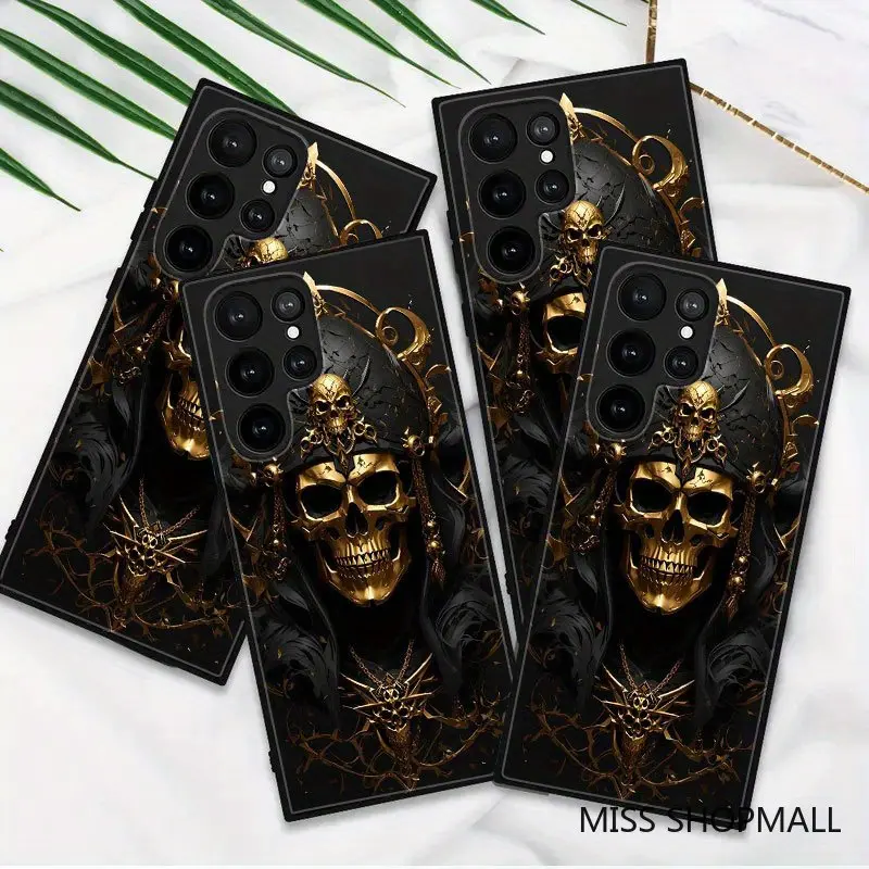 BL Skeleton Design Case for Samsung Galaxy S25, S25 Plus, S25 Ultra, S21, S21 Ultra, S22, S22+, S22 Ultra, S23/S23+/S23 Ultra, S24, S24 Plus, And 24 Ultra, Featuring Comprehensive Protection with Tempered Glass.