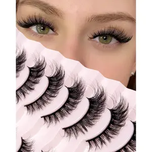 Onlyall Lashes Mink False Eyelashes Natural Wispy Lashes Soft Faux Mink Lashes Fluffy False Lashes 16MM A04