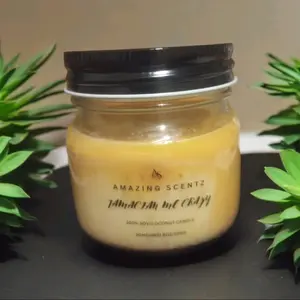 Jamaican Me Crazy Soy Coconut Mason Jar Candle 8oz | Rustic Décor| Hand Poured Marble Candle