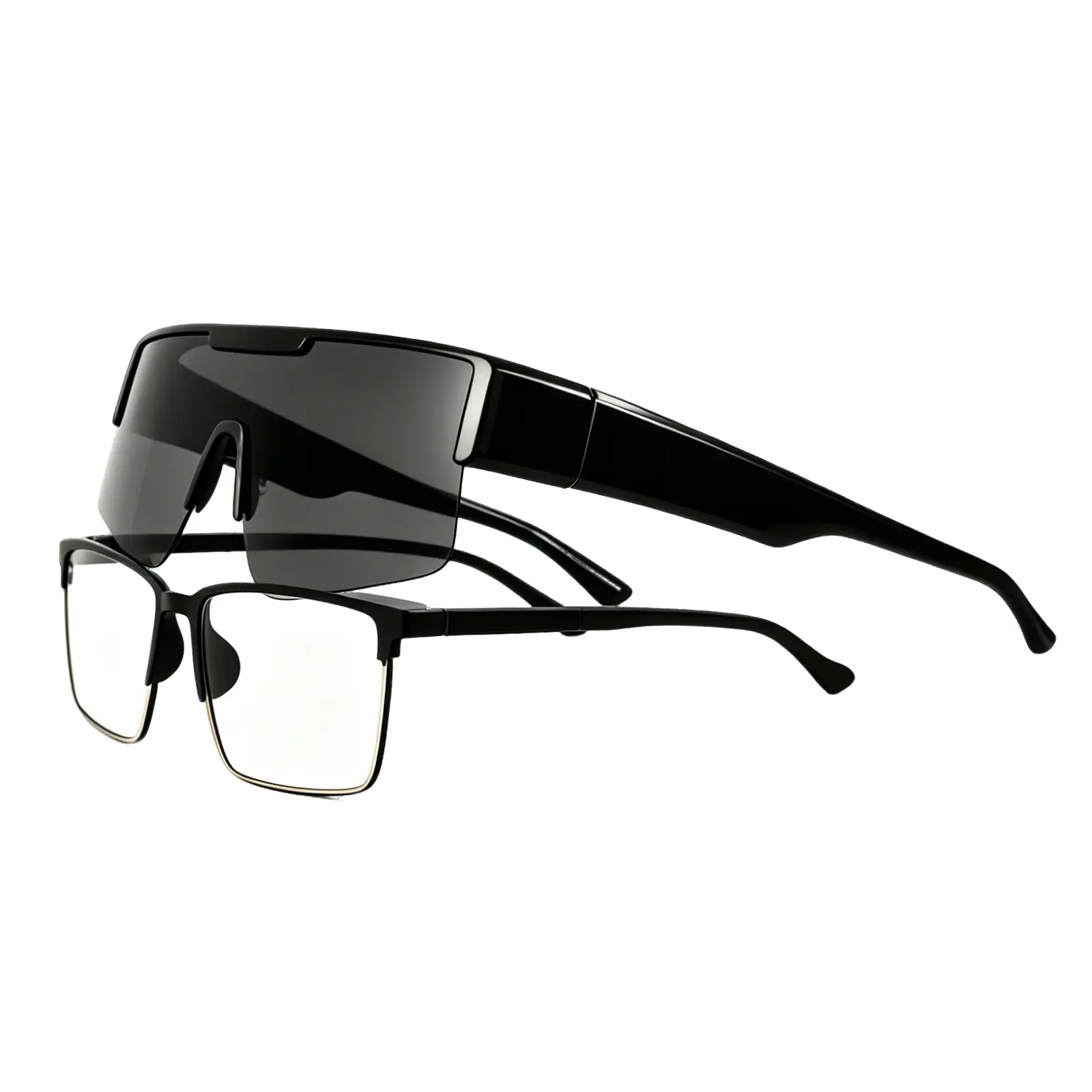 Polarized Sunglasses Fit Over Glasses for Men Women, UV Protection Sports Wrap Around for Driving Cycling Fishing