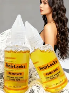 1 Bottle Lace Wig Glue Remover Liquid, 30ML Hair Extension Adhesive Cleaner, Easy-To-Use Wig Care Solution for Salon & Home Use, Hair Weft Extensions