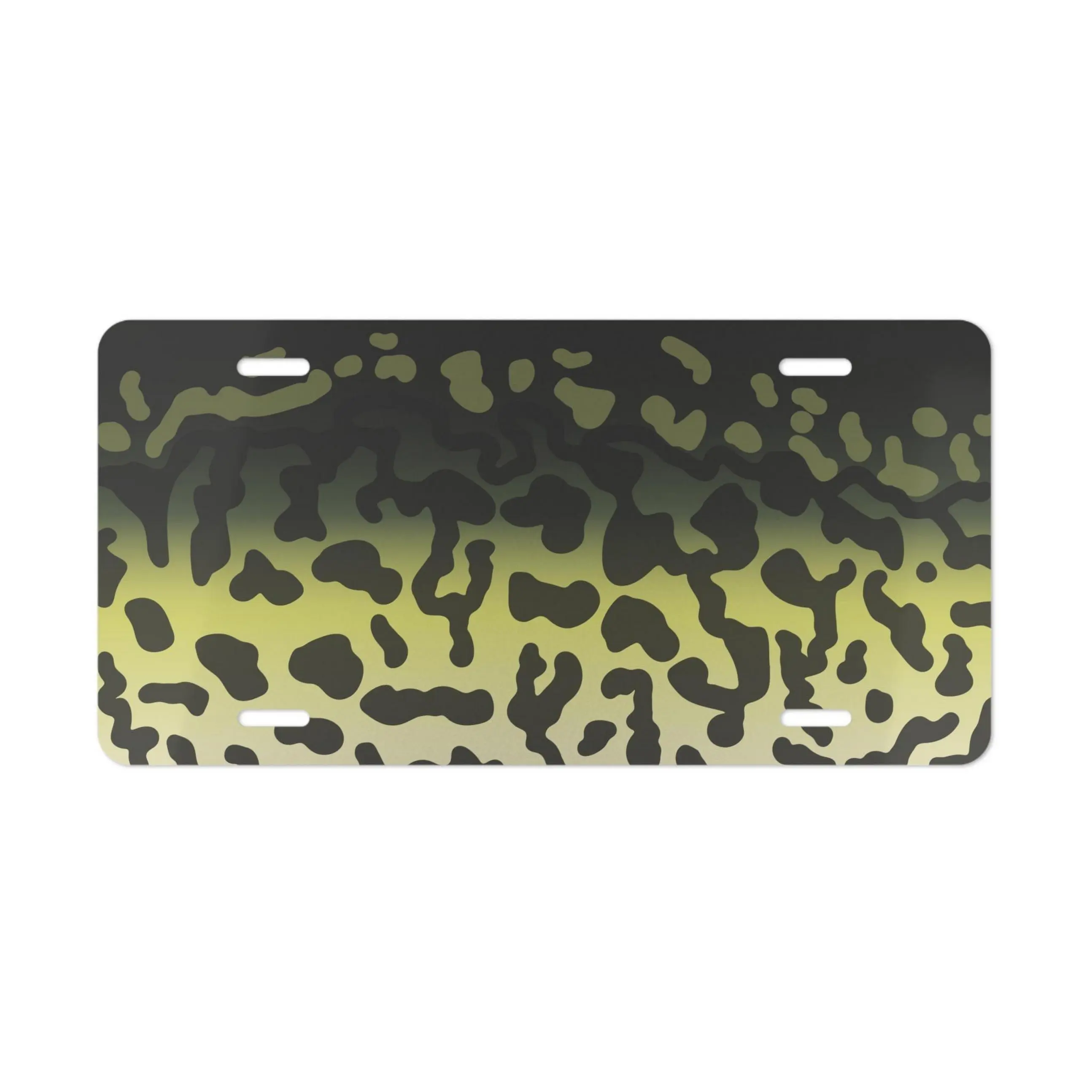Black Crappie Skin Pattern Vanity Plate, Freshwater Fishing Themed Auto Body Accessory, Letters Registration Plate Holder for Trucks