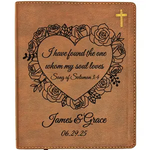 Personalized Wedding & Anniversary Bible – Custom NIV Family Bible with Names & Date, Song of Solomon Verse