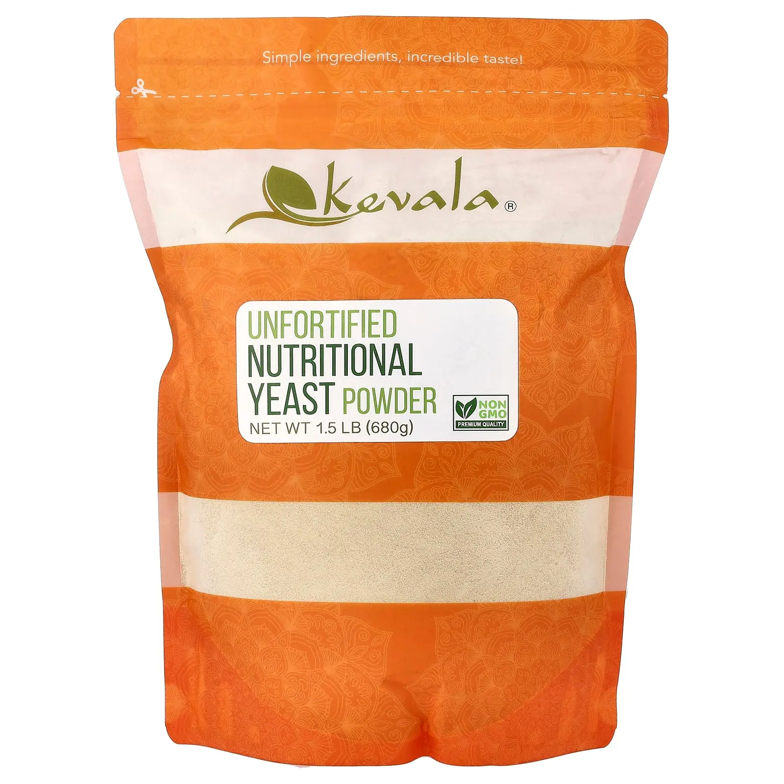 Kevala Unfortified Nutritional Yeast Powder, 1.5 lb (680 g)