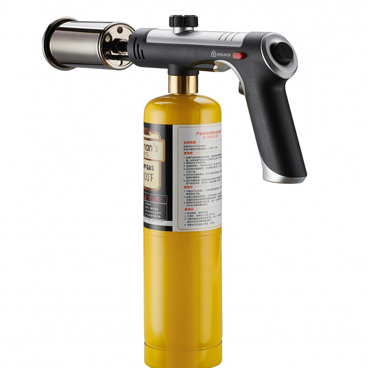 MT-920 Powerful Propane Cooking Torch, One-Button Ignition Adjustable High Flame, Heavy-Duty Searing Torch For Steak BBQ CE Certified Portable Culinary Blow Torch For Kitchen Camping Charcoal Starter, Viral Must-Have Kitchen Gadget For Chefs & Grill Maste