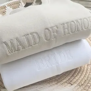 Embroidered Maid of Honor Crewneck Sweatshirt, Bride Sweatshirt, Maid of Honor Sweatshirt, Bridesmaid Gift