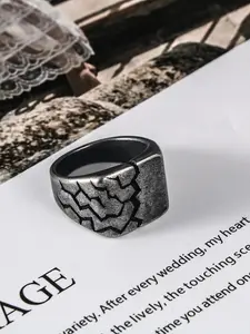 Vintage Stainless Steel Ring, Fashion Jewelry for Party, Daily Clothing Decor, Trendy All-match & Exquisite Jewelry for Birthday Gift