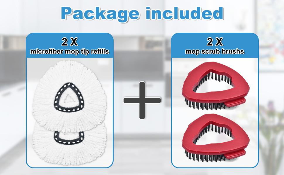 【Summer Sale Deals】EasyWring Microfiber Spin Mop Pack - Oceda 1-Tank System Compatible, 30-58" Durable Steel Handle, 5 Washable Refills, Brush & Base, 99%+ Bacteria Remover, Floor Care Easy Mopping Tool, Home Cleaning Supplies, Class of 2026 Grad Gift