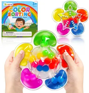 Lesong Toddler Color Sorting Sensory Toys - Fine Motor Skills Games & Preschool Learning Activities - Soft Rubber Beads Relieve Stress & Promote Early Development - Ideal Gift to Keep Toddlers Calm   ChristmasShoppin，TikTokShopBlackFridayStocking Stuffers