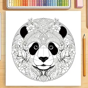 Blank Animal Mandala Activity Pages, 21x21cm Creative Drawing Sheets for Teens & Art Enthusiasts, Office Art Supplies That Encourages Artistic Expression