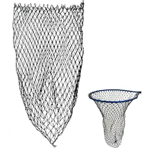 Net with Handle High Strength Large Landing Net Long Telescoping Rubber Fish Net Extendable Dip Net for Fishing Ideal for Boat Pier River Angling
