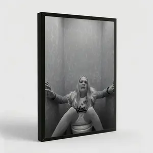 NBHYK White Chicks Toilet Scene Print Funny Movie Poster Black and White Girls Bathroom Decor Artistic Wall Art 16x24 inches Framed Canvas