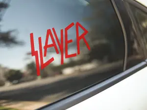 Slayer Band Vinyl Decal For Car Windows, Laptop Sticker, Bumper Sticker