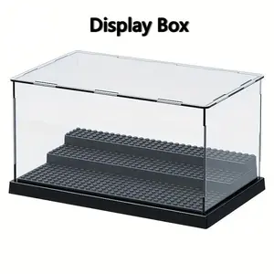 Acrylic Transparent Display Box Dustproof Storage Box Building Blocks Model Assemble Dust Cover Figures Toys Protection Showcase Compatible With Brand