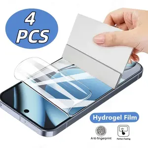 4 Pack HD Hydrogel Soft Screen Protector Protection For Google Pixel 10/Pixel 9/Pro/Pro XL//Pixel 9A/Pixel 8/Pixel 7/Pixel 6/Pro/8A/7A/6A/Pixel 5/Pixel 5A,Ultra-Thin,Anti-Scratch,Anti-Fingerprint,Full Coverage Design,Bubble-Free,Easy to Install