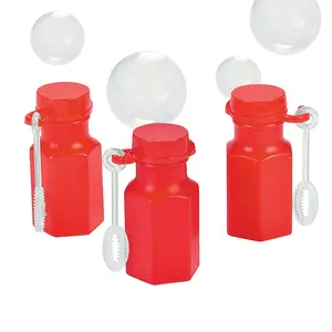 Bulk 48 Pc. Mini Hexagon Red Bubble Bottles