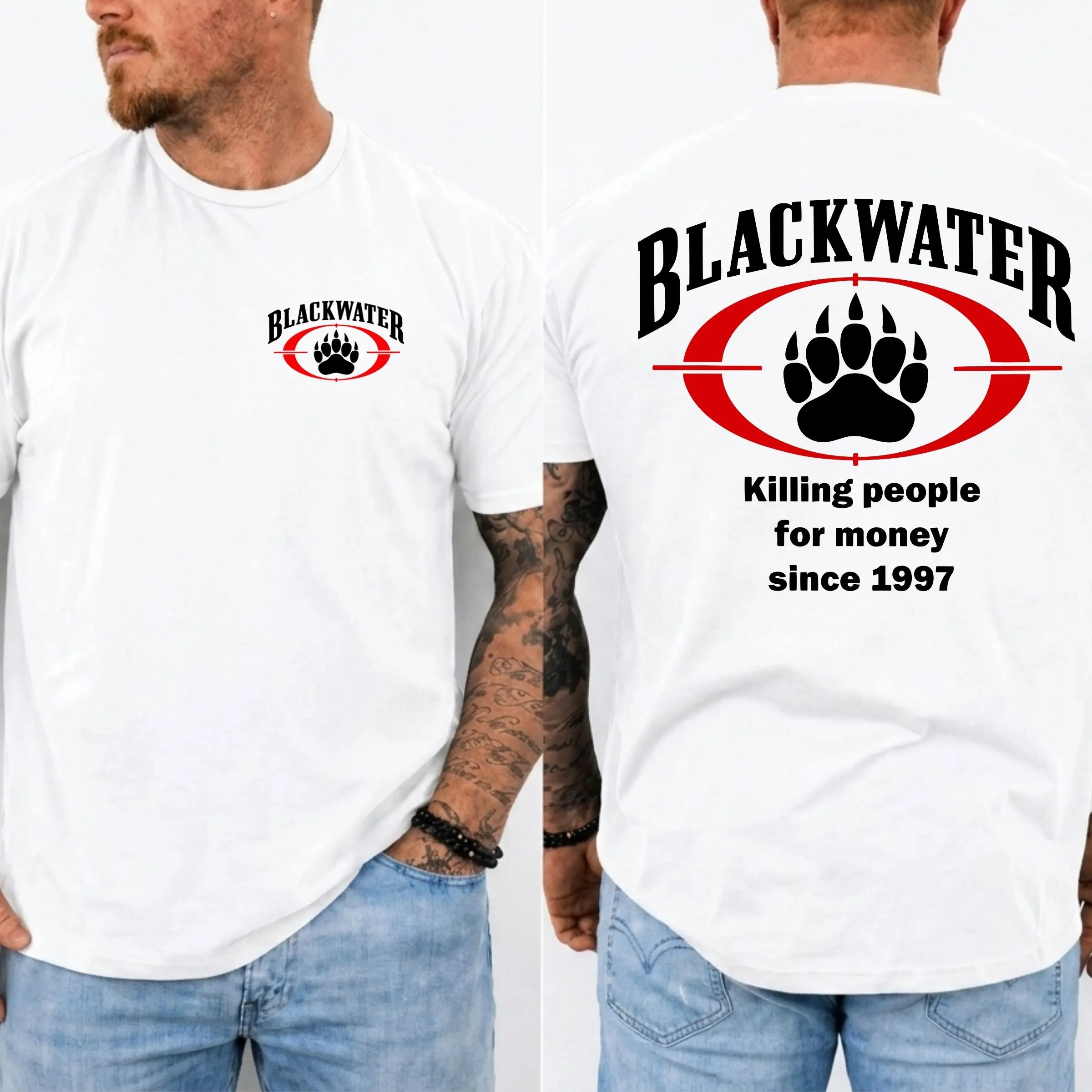Blackwater Logo Since 1997 T-Shirt, Vintage Military Contractor Tee, Tactical PMC Graphic Shirt, Security Operator Veteran Gift for Men