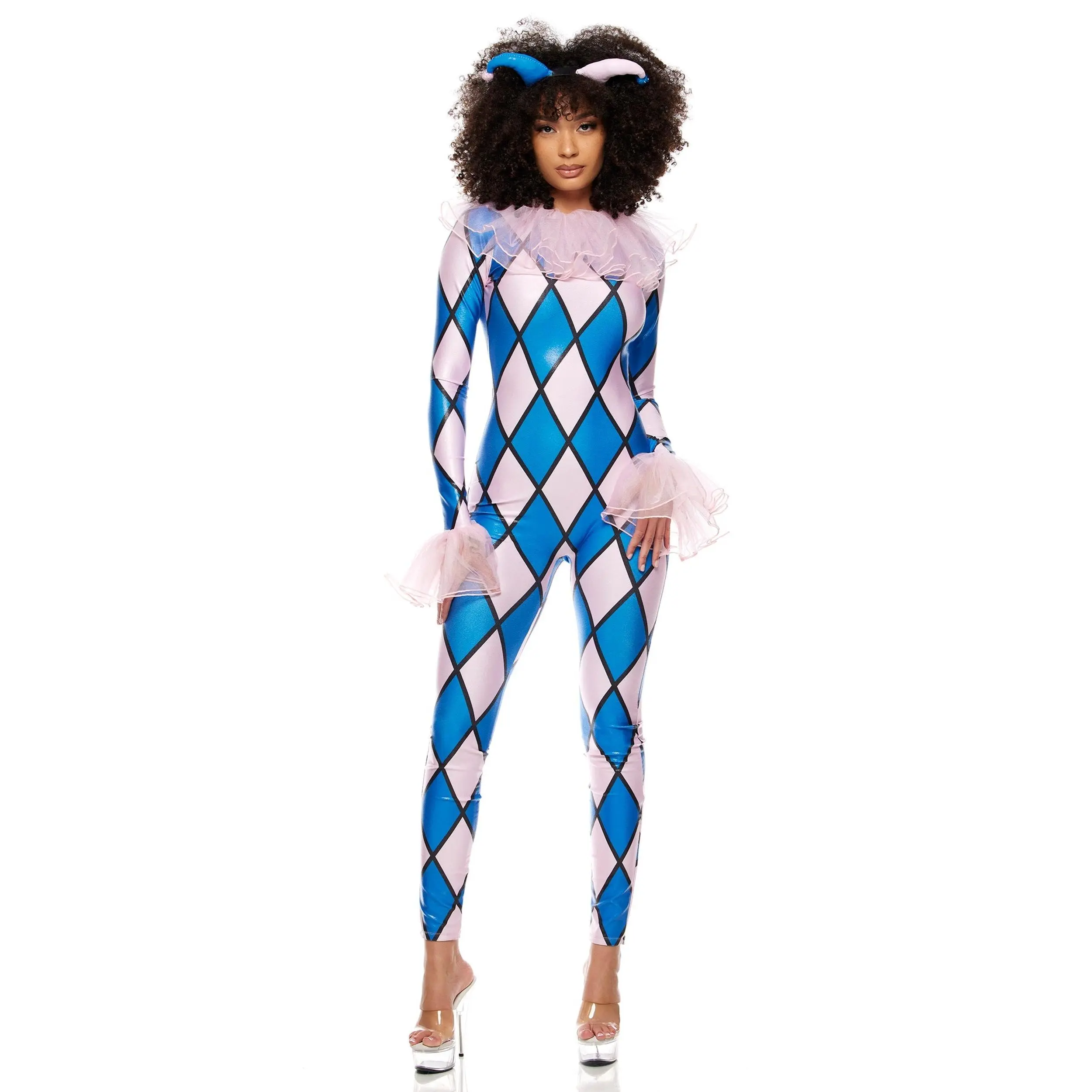 Harlequin Hottie Halloween Clown Costume