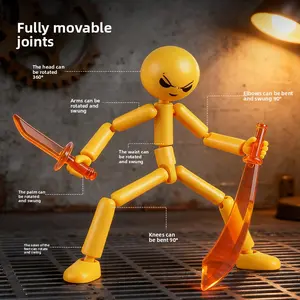 New Type of Rampage Stickman Toy Small People Trendy Handmade DIY Assembly Model Multi Joint Movable Doll