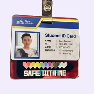 Safe With Me Badge Buddy | Horizontal and Vertical | Acrylic