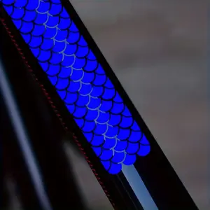 1SET Niche Blue Fish Scale Pattern Bionic Sticker, Suitable for Fishing Rod Handle, Bicycle Frame, Luggage Bag, Laptop, Wall, Water Bottle, Personalized Texture Decal, Inject Unique Ocean Recognition into Your Daily Commute and Items