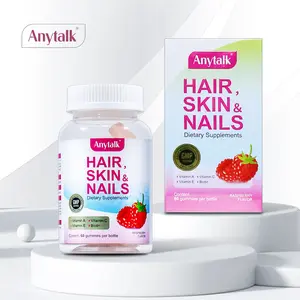 Anytalk Hair Skin and Nails Gummies-60 Capsules Gummy supplement Dietary