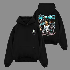 Vintage Ja Morant Basketball Graphic Hoodie, Retro Ja #12 Him Shooter Dunk Legend Cotton Pullover, Oversized Washed Streetwear Hoodie, Y2K Hoops Star Fan Gift for Men Women and Classic Basketball Collectors