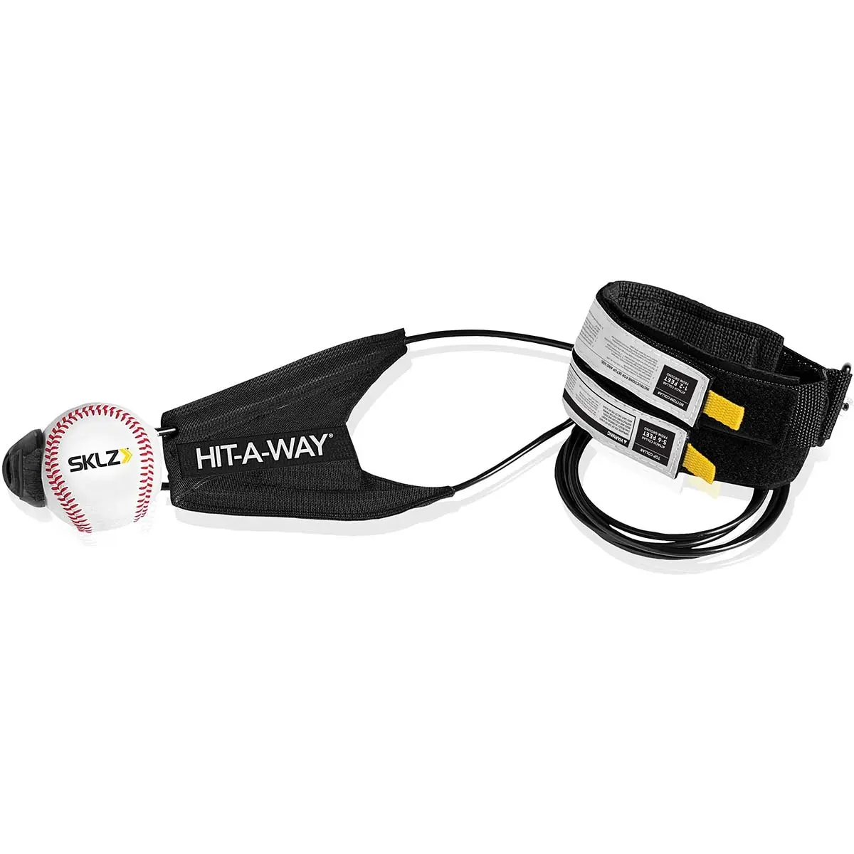 Baseball Batting Trainer for Solo Swing Training, Adjustable Equipment with Twist-Back Design, Tethered Ball and Cord, Velcro Straps for Pole or Tree Attachment