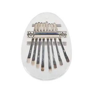 Mini Thumb Piano Clear Oval Finger Piano with Lanyard, Musical Instrument for Adults & Teens, Music Accessories
