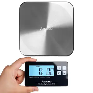 Food Scale, 33lb Wireless Kitchen Scale with Remote Display, 1g/0.1oz Precise Graduation, Food-Grade 304 Stainless Steel, Magnetic, Digital Scale for Cooking, Baking, Postage, Shipping
