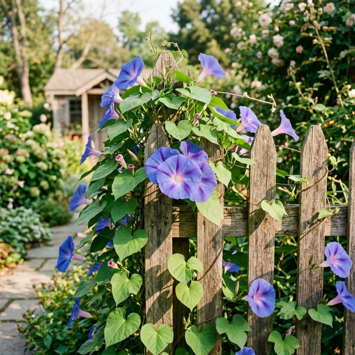 Premium Morning Glory Seeds High Germination Rate Easy to Plant for Garden Balcony Yard Decoration Annual Flowers Bonsai Seedlings DIY Garden