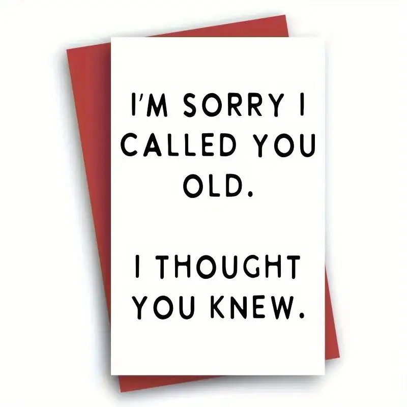 Letter Pattern Birthday Greeting Card, 1 Count Funny Birthday Card with Envelope for Party, Festive & Party Supplies