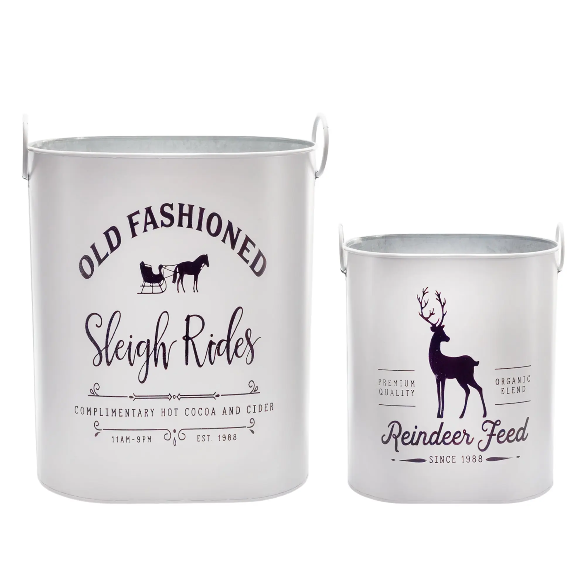 Christmas Greenery Buckets (Set of 2)