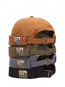 VYNCE HAT1pc Vintage Dome Hat Men Melon Beanie Cap Solid Color Docker Cap Unisex Adjustable Landlord Hats For Women Hip Hop Bonnet