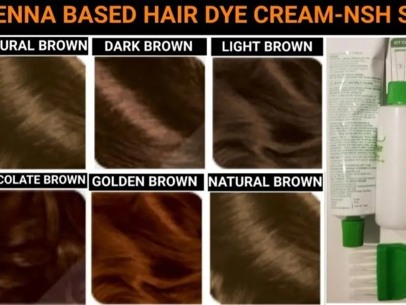 Henna Hair Dye Cream Kit-Dye Gray and White Hair or Change Hair Color-Black-Brown-Blonde Red-Long Lasting Permanent Hair Dye Colors