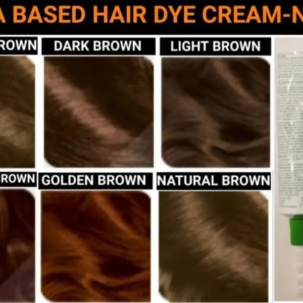 Henna Hair Dye Cream Kit-Dye Gray and White Hair or Change Hair Color-Black-Brown-Blonde Red-Long Lasting Permanent Hair Dye Colors