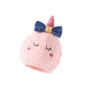 Kids' Hair Drying Cap - Ultra-Absorbent Quick-Dry Baby Towel Bath Cap Parent-Child Head Wrap Towel