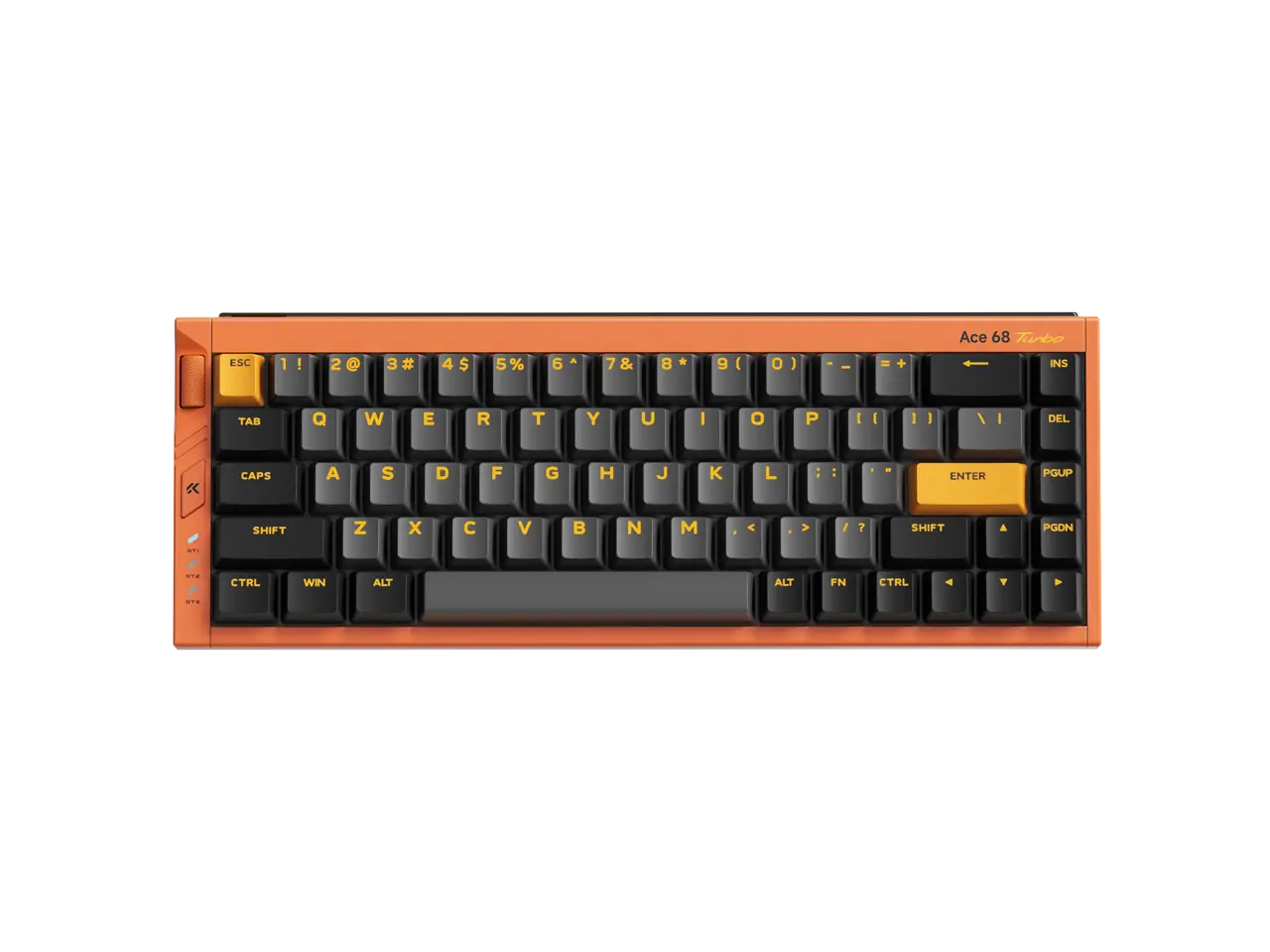 MCHOSE Ace68 Turbo 65% Aluminum Hall Effect Magnetic Switch Keyboard, 16K Polling, Wired - Galaxy Orange