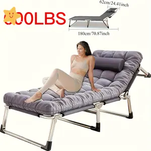 Heavy-duty Folding Bed |   8-foot/10-foot Stand 70.4-inch/74-inch 450/500/550/600LBS · Camping Bed with Flip-up Mattress (mattress Included) |   Portable Guest Bed · Suitable for Teenagers, Adults, Travel, Garden, Balcony - Camping Supplies, Outdoors Only