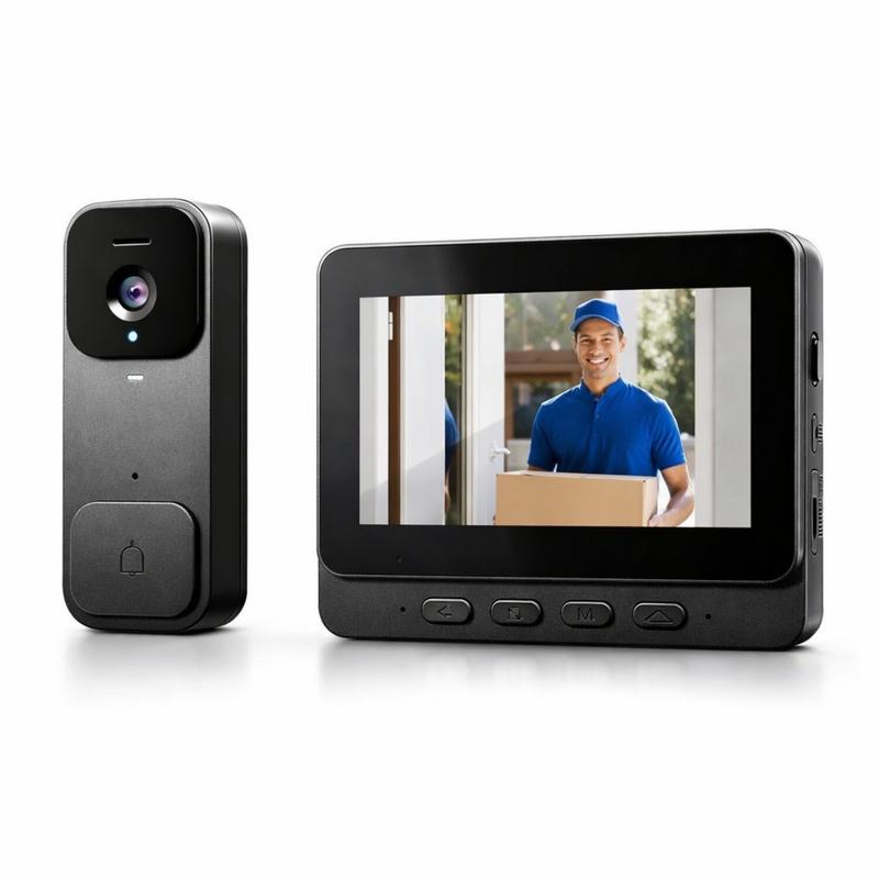 2026 Upgraded X7/X8 Wireless HD Home Security Doorbell Camera - 1 Outdoor Doorbell Camera, Non-Wi-Fi, No Mobile App Required, No Monthly Fees, 2-Way Talk, Night Vision, Screen Display, Micro SD Compatible