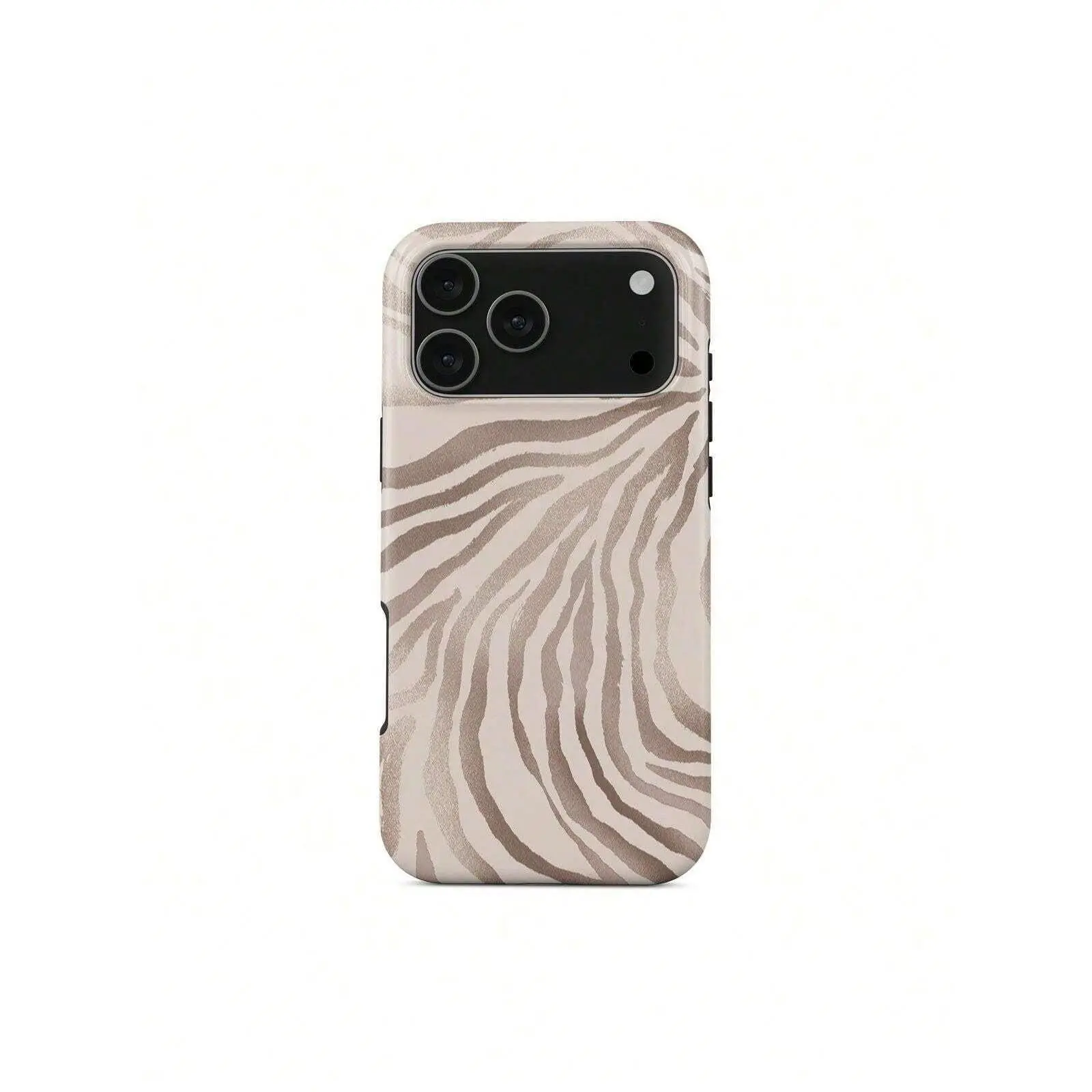 Beige Zebra Print Case Suitable For 17/17 Air/17 Pro/17 Pro Max/16 Pro Max/15 Pro Max/14 Pro Max/13 Pro Max/12 Pro Max |   High Quality |   Teenage Girl Gift