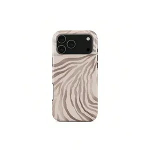 Beige Zebra Print Case Suitable For 17/17 Air/17 Pro/17 Pro Max/16 Pro Max/15 Pro Max/14 Pro Max/13 Pro Max/12 Pro Max |   High Quality |   Teenage Girl Gift