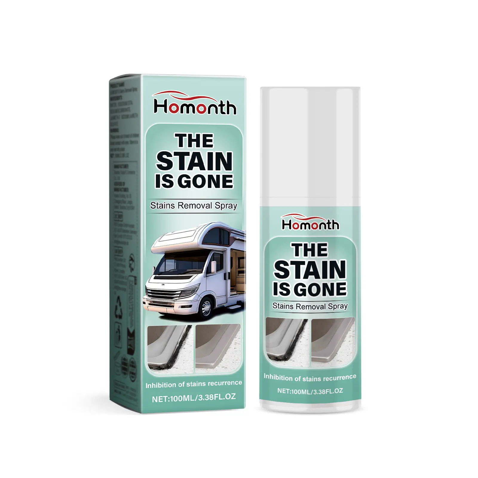 Powerful Multi-Purpose Car RV Interior Cleaner Spray Heavy Duty Degreaser Stain Remover for Seats Dashboard Leather Plastic Easy Clean Fast Acting