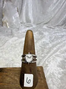 One-of-a-Kind Raw Clear Quartz Ring #6 | Handmade Adjustable Hypoallergenic Crystal Jewelry