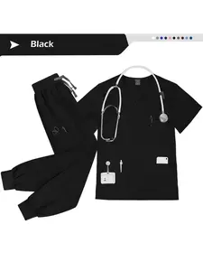 Brush Hand Uniform Men's Frosted Set Beauty Salon Work Uniform Pet Grooming Doctor Uniform Frosted Top Pants Spa Care Set